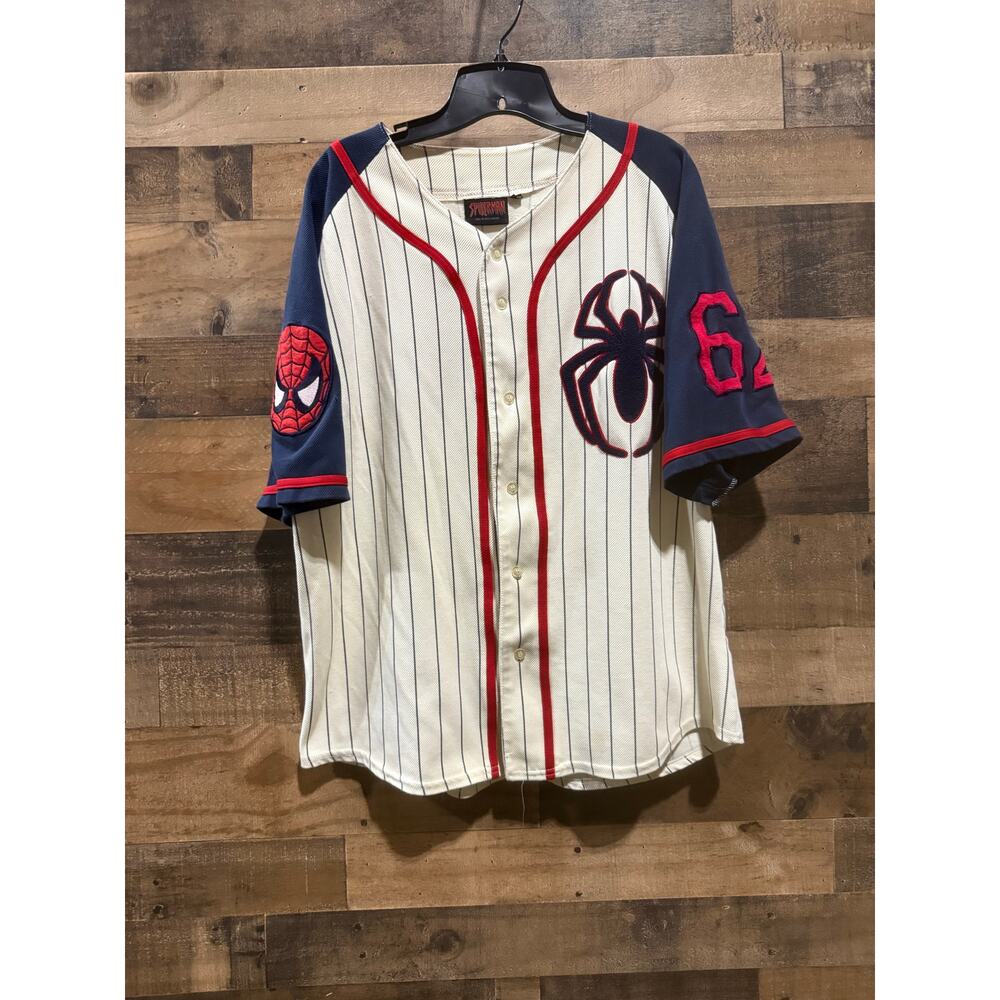 Vintage 2002 Y2K Spider-Man Marvel Comics Baseball Jersey – Size XL